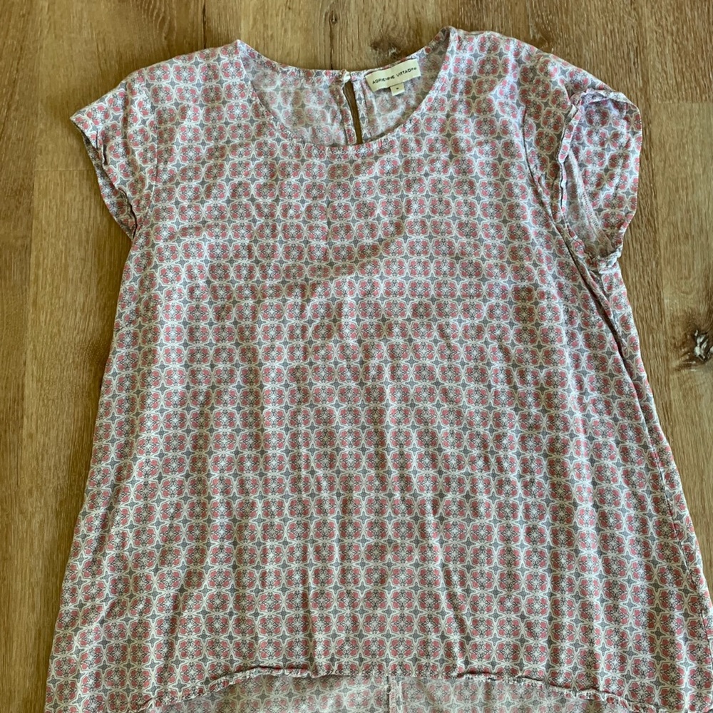 very fun, soft and comfy short sleeve blouse!